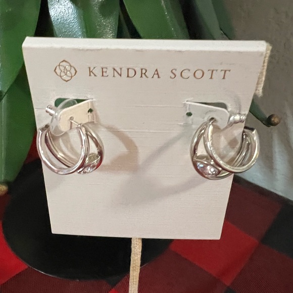 Kendra Scott Silver Double Hoop Earrings - Picture 3 of 7